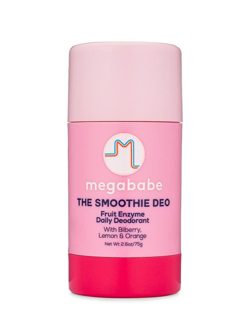 Megababe Daily Deodorant - The Smoothie Deo with Coconut & Fruit Enzymes | Aluminum-Free, All Natural | Free from Parabens, Sulfates & Phthalates | 2.6 oz