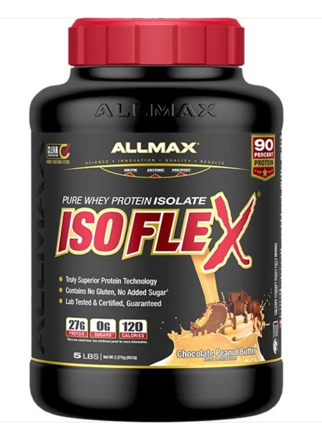 All Max,IsoFlex Whey Protein Isolate Powder ,Chocolate Peanut Butter,2.27kg