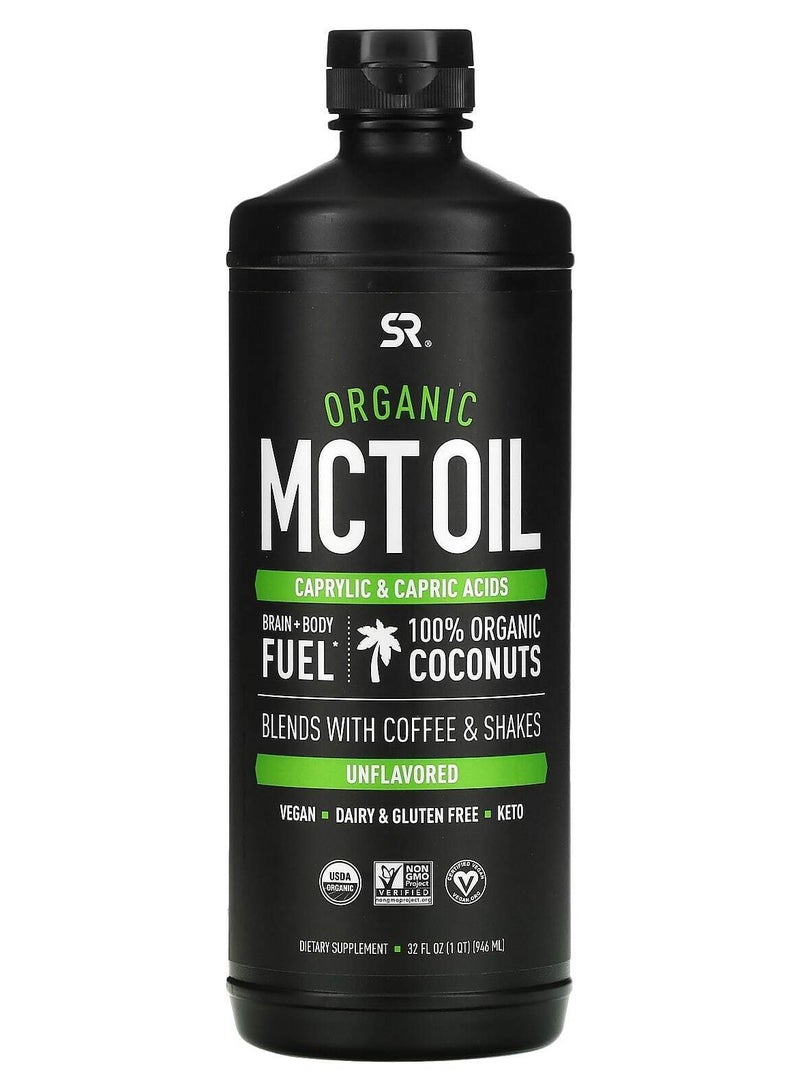 Sport Research Organic MCT Oil Medium Chain Triglycerides 32 OZ