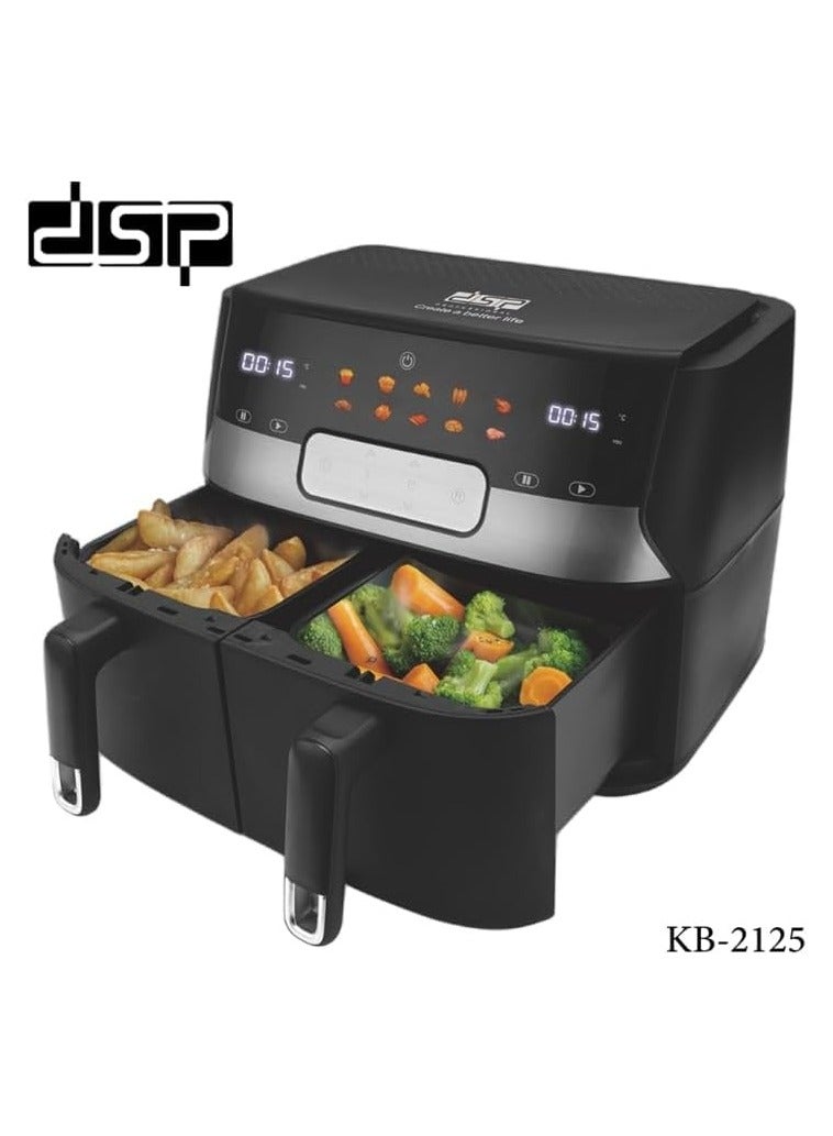 KB2125 Dual Basket Air Fryer 10L