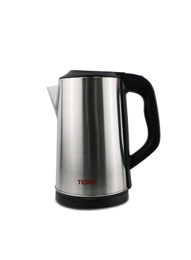 Electric Kettle, Auto Shut OFF & Boil Dry Protection, Safety Lock Lid, 360 Degree Rotational Base, Stainless Steel 2.5 Liter, 1500 Watts, 2 Year Manufacturer Warranty