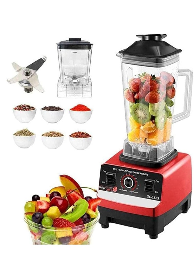 Blender 4500W Heavy Duty Commercial Grade Blender 6 Blades Mixer Juicer for Fruit Food Processor Grinder Mill, Chopper Mill, and Ice Smoothies
