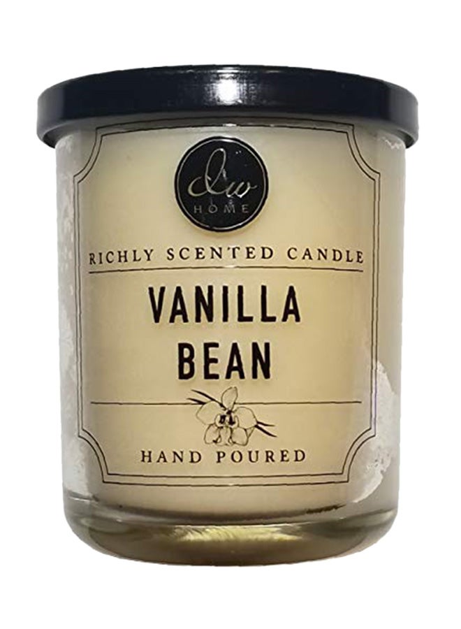 Vanilla Bean Scented Wick Candle Beige 3.5X2.5X2.5inch