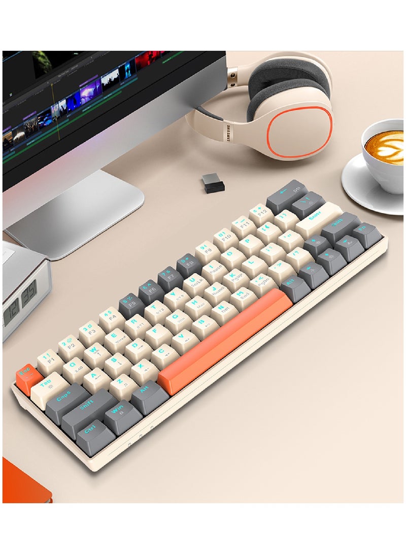 60% Wired Mechanical Gaming Keyboard RGB Backlit Ultra-Compact Mini Keyboard Waterproof Mini Compact 63 Keys Keyboard for PC Mac Gamer Typist Travel Easy to Carry on Business Trip