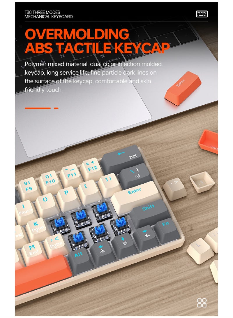 60% Wired Mechanical Gaming Keyboard RGB Backlit Ultra-Compact Mini Keyboard Waterproof Mini Compact 63 Keys Keyboard for PC Mac Gamer Typist Travel Easy to Carry on Business Trip