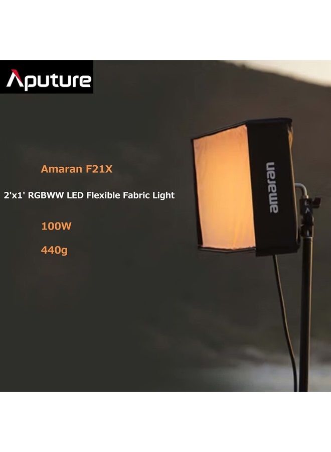 Amaran F21x 100W Flex LED Light Mat, Bi-Color 2500K-7500K Video Light Support DMX Sidus Link App Control for Video Photography