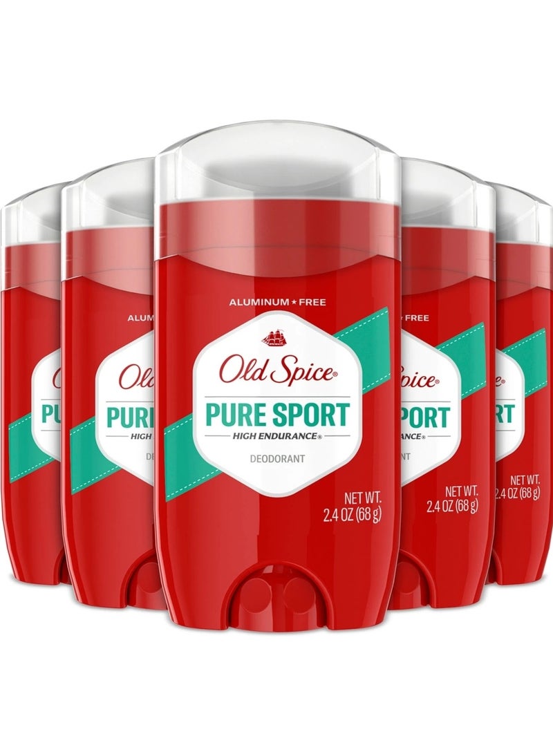 Old Spice Pure Sport Deodorant 2.4 Ounce (Pack of 5)