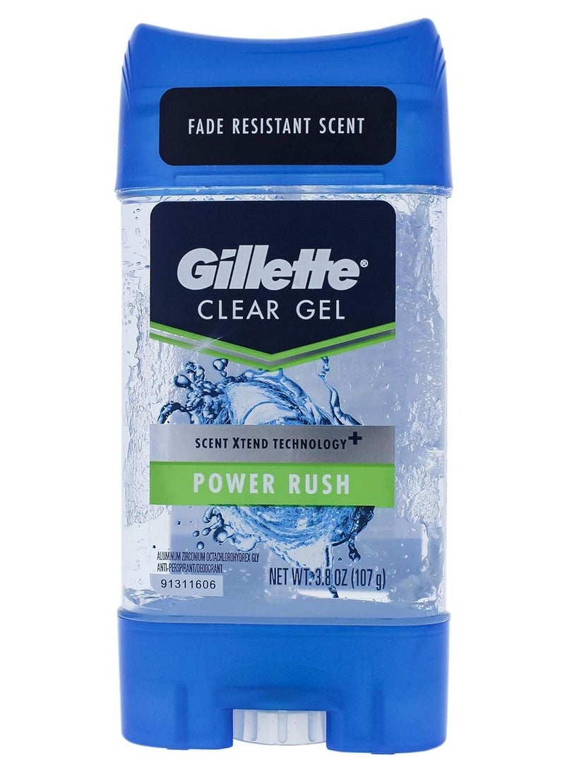 Clear Shield Power Rush Scent Clear Gel Antiperspirant Deodorant 107 G