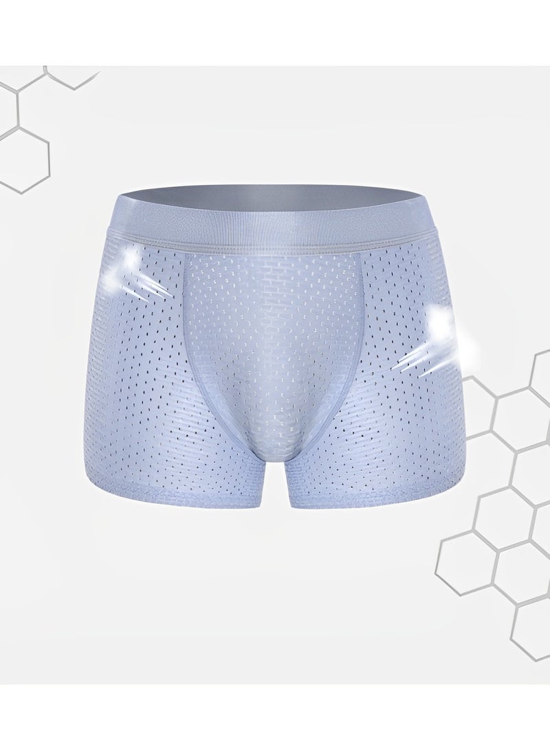 Nylon Ice Silk Breathable Men's Underwear Men Seamless Lifter Shape Panties Nylon Padded Boxer