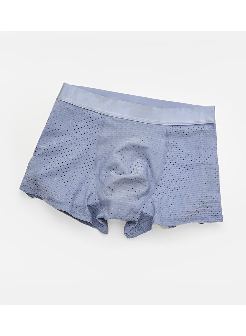 Nylon Ice Silk Breathable Men's Underwear Men Seamless Lifter Shape Panties Nylon Padded Boxer