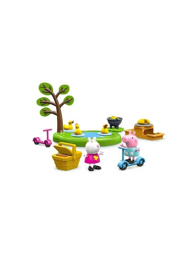 Peppa Pig Adventures Picnic Set – Preschool Toy with 2 Figures & 8 Accessories for Kids 3+ | Fun Outdoor Play Set | Peppa Pig Themed Picnic Playset for Imaginative Play & Interactive Fun