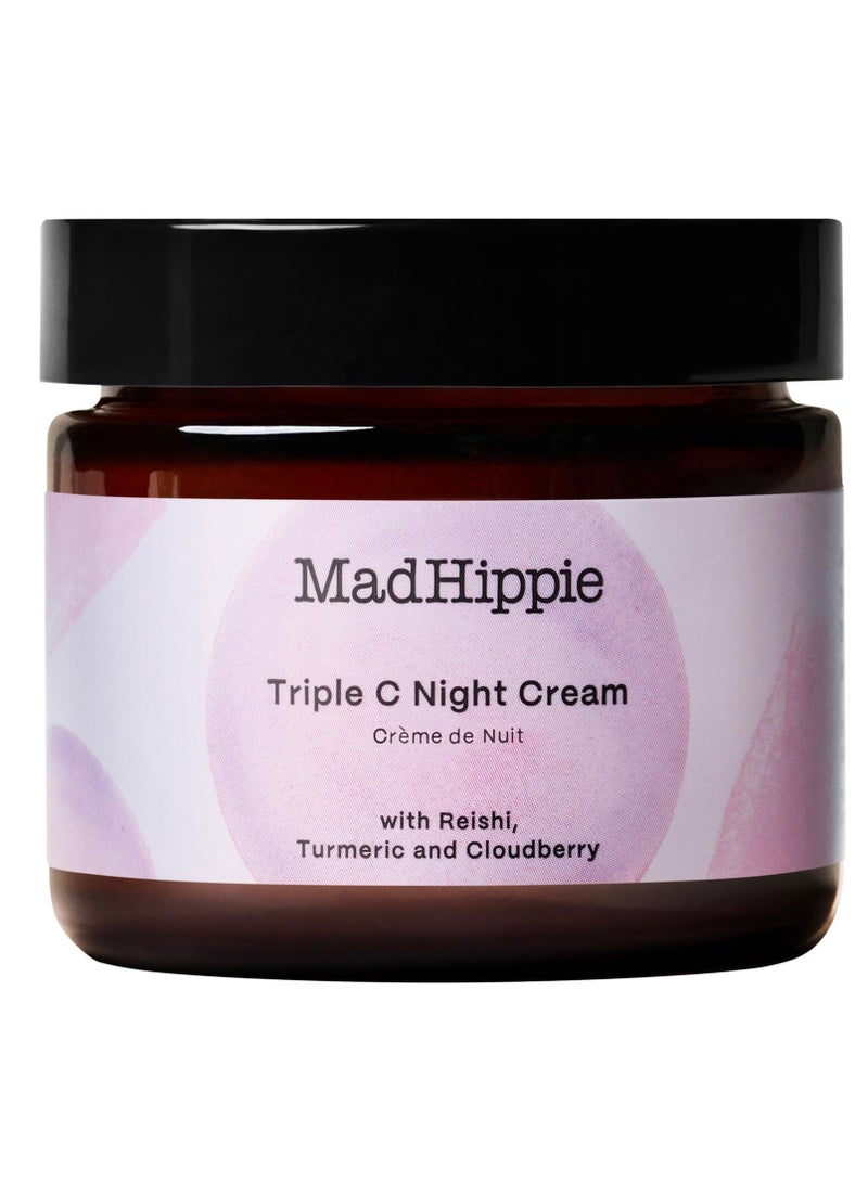 Mad Hippie Triple C Night Cream - Hydrating Face Moisturizer and Skin Brightening Face Cream for Women/Men, 3 Forms of Vitamin C, Anti-Aging Cream, 2.1 Oz
