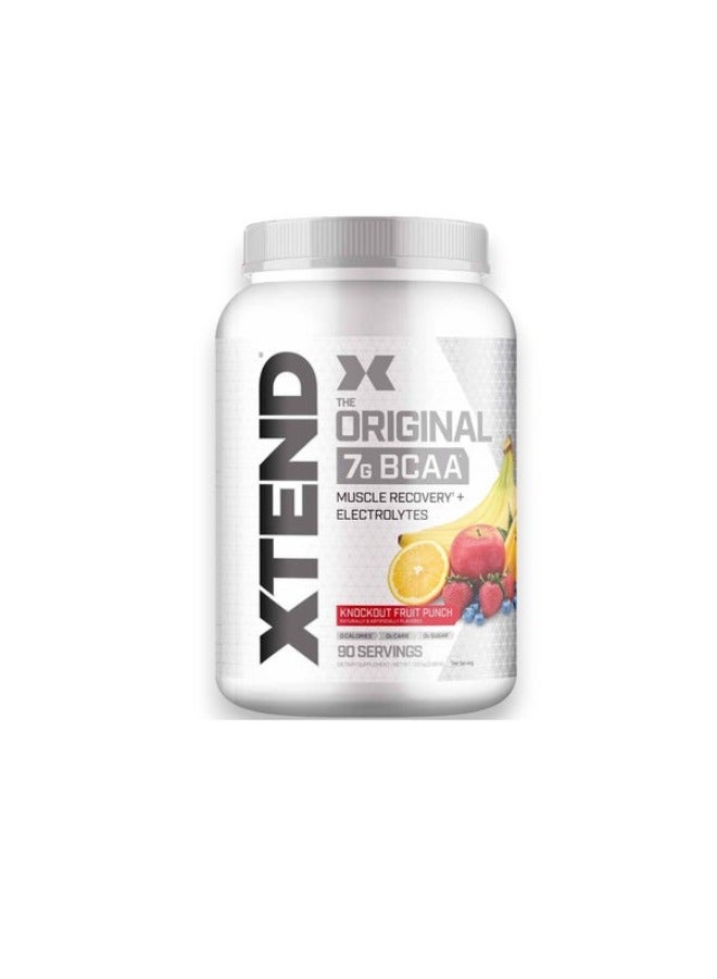 Xtend The Original 7G BCAA Muscle Recovery + Electrolytes, Knockout Fruit Punch Flavour,  90 Servings