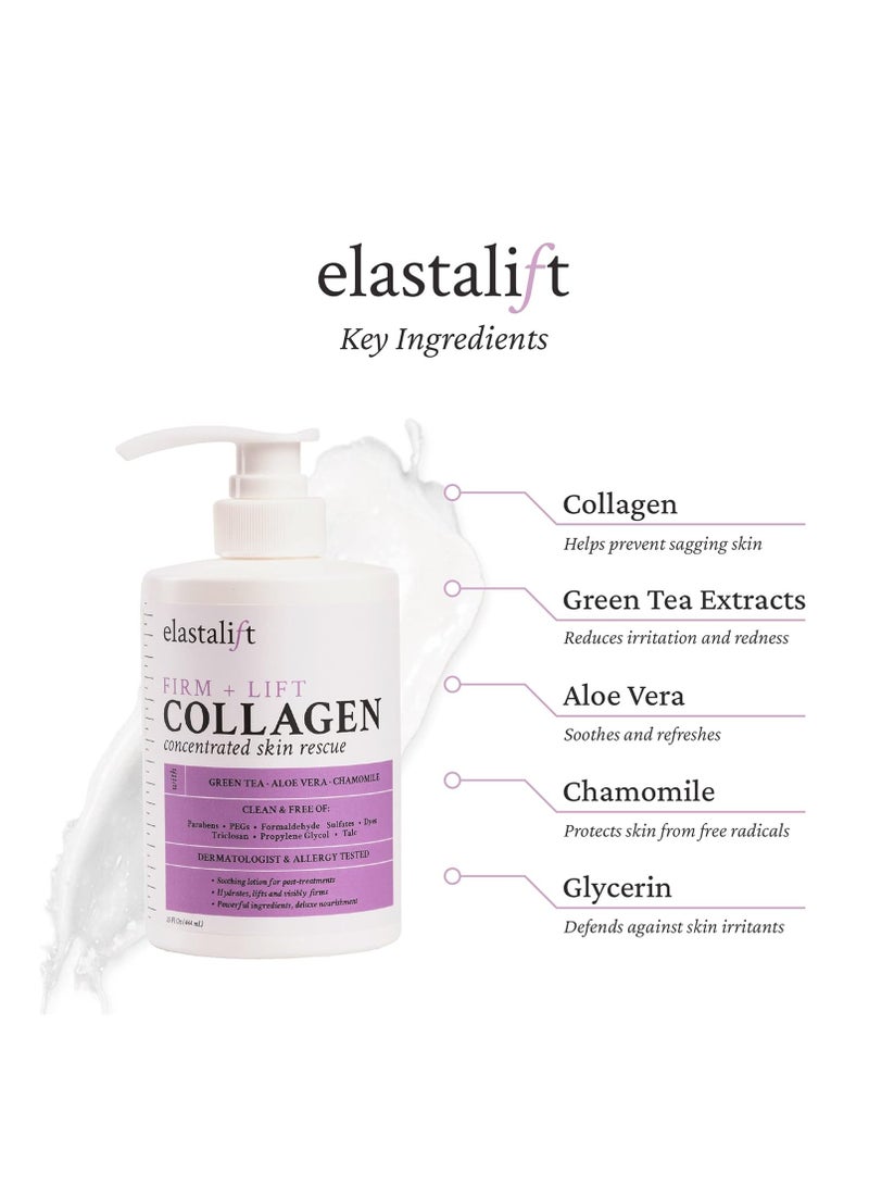 Elastalift Collagen Cream Skin Care Face Lotion & Body Lotion | Fragrance Free Skin Tightening Cream Collagen Firming Lotion Body Moisturizer For Crepey Skin, Stretch Marks, & Cellulite, 15 Fl Oz