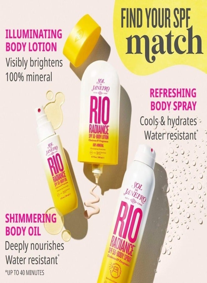 Sol de Janeiro Rio Radiance SPF 50 Shimmering Body Oil Sunscreen 3 oz / 90 ml