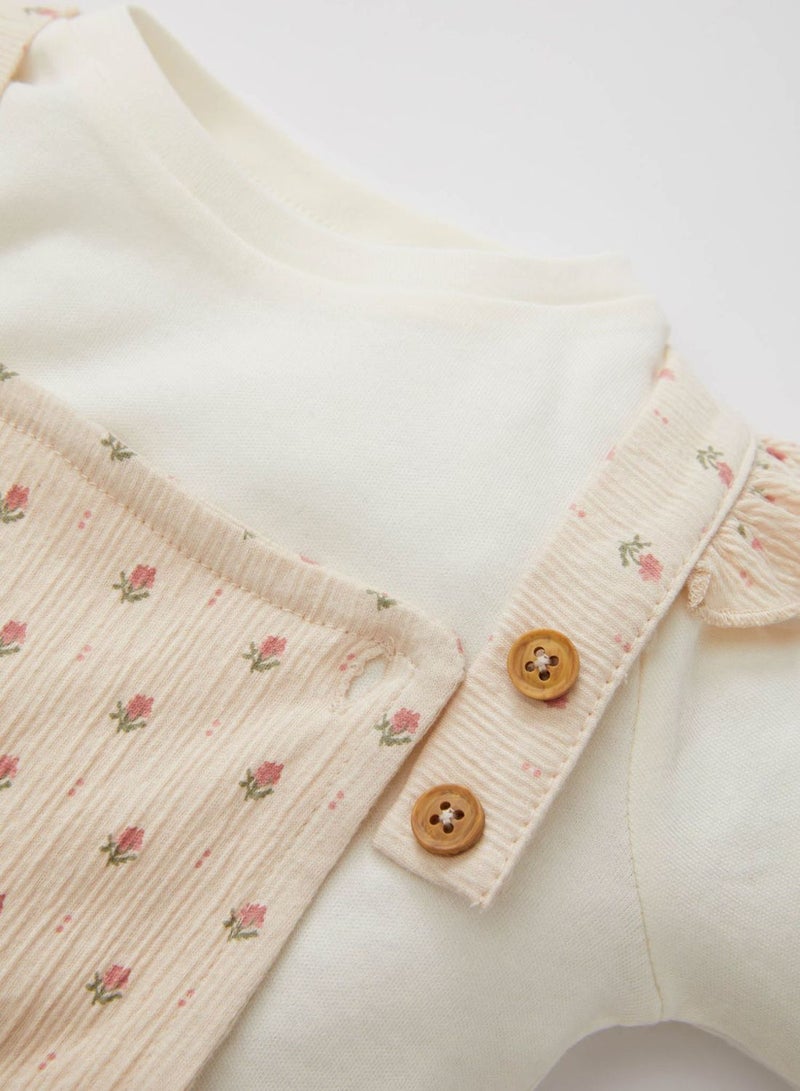 Baby Girl Floral Long Sleeve T-Shirt Dress 2 Piece