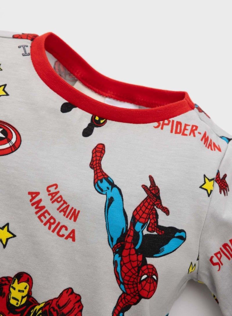 2 Piece Regular Fit Crew Neck Licensed By Marvel K