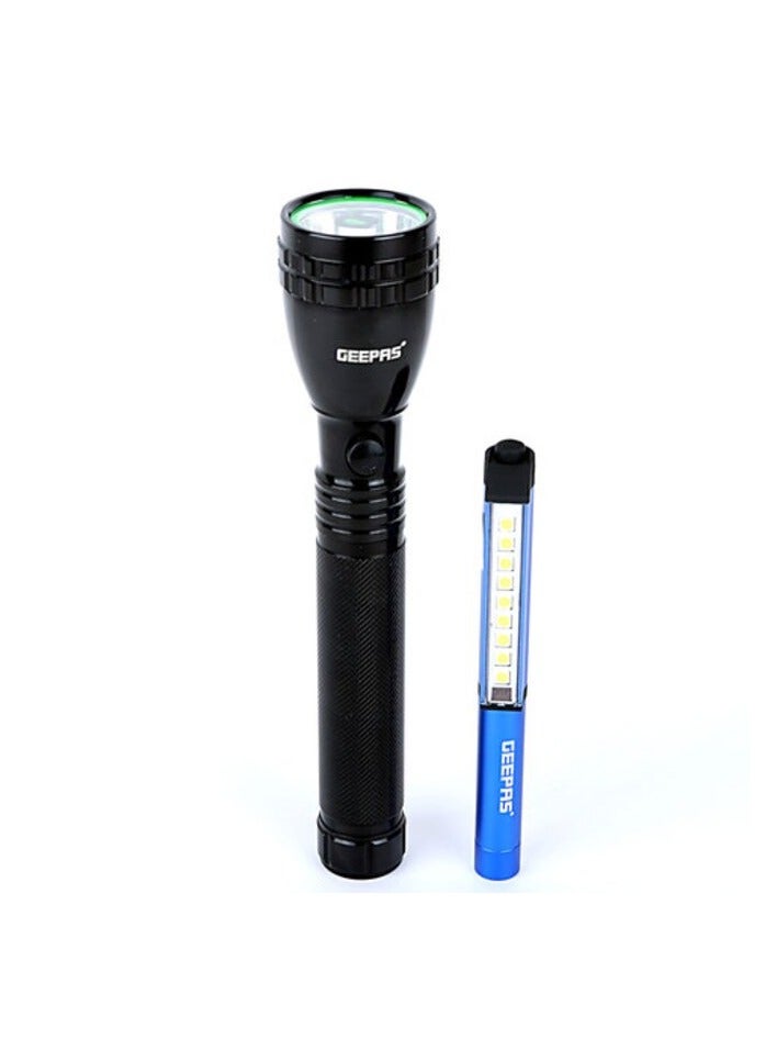 Geepas Rechargeable Led Flashlight, Set Of 2