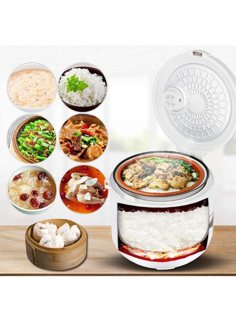 3L Large Capacity Rice Cooker Multicooker with Premium Quality Inner Pot And Keep Warm Function Household Stewpot And Food Steamer for 2-4 People White