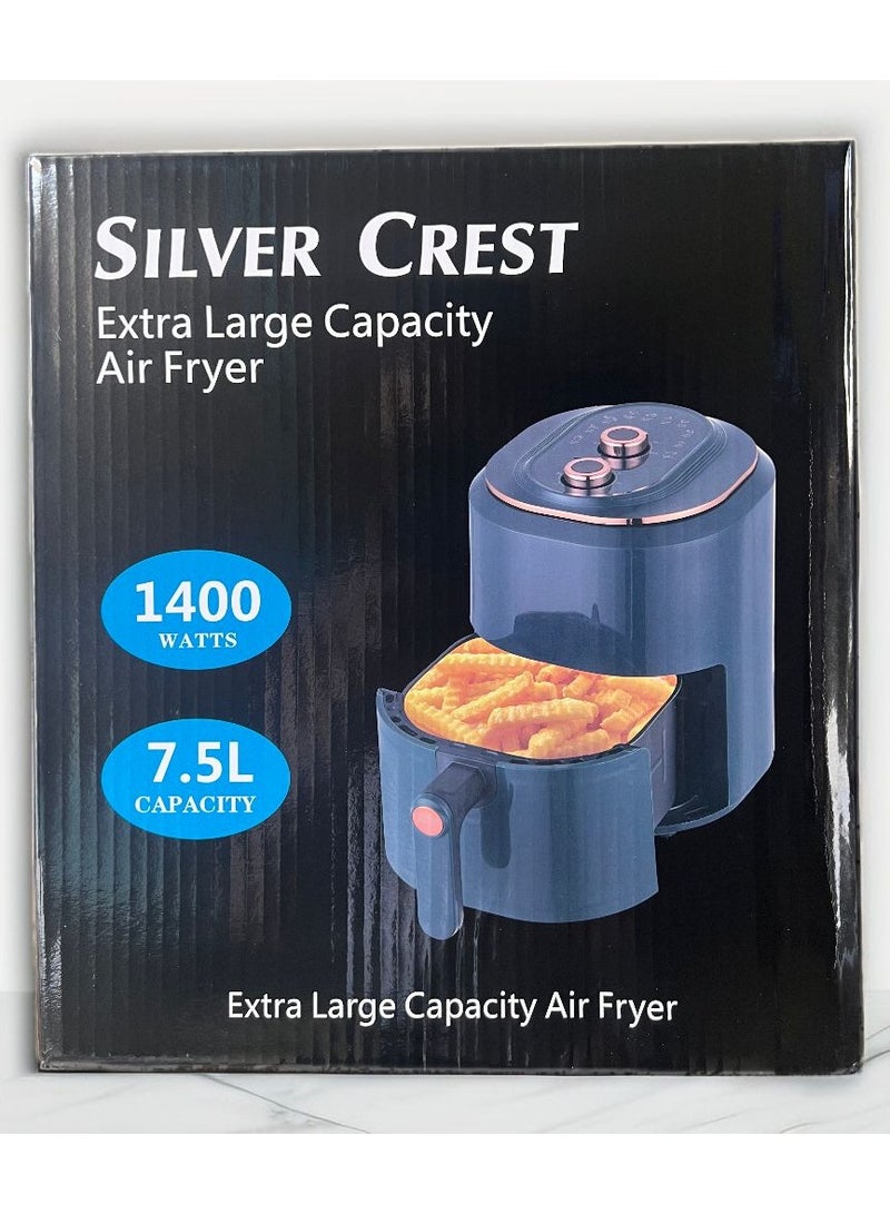Silver Crest Air Fryer with Large Capacity 7.5L, 1400 Watts