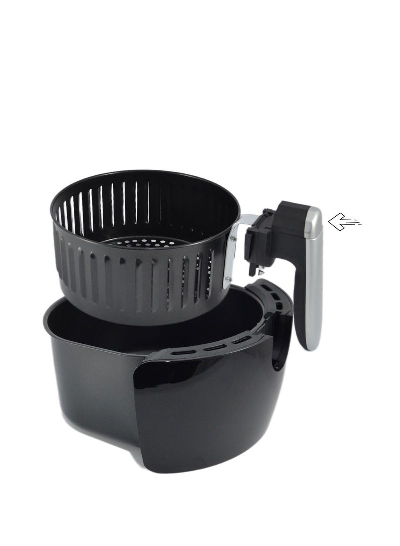 Home Maker Air Fryer 3.5 Liter, 1400 W, Rapid Air Circulate System, Timer & Temperature Control, Over Heat Protection, Non-stick & Removable Basket, Black