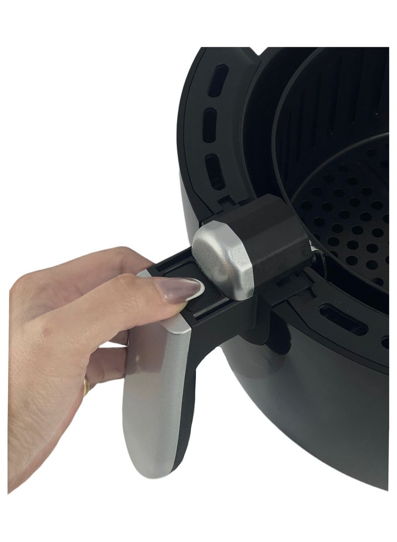Home Maker Air Fryer 3.5 Liter, 1400 W, Rapid Air Circulate System, Timer & Temperature Control, Over Heat Protection, Non-stick & Removable Basket, Black