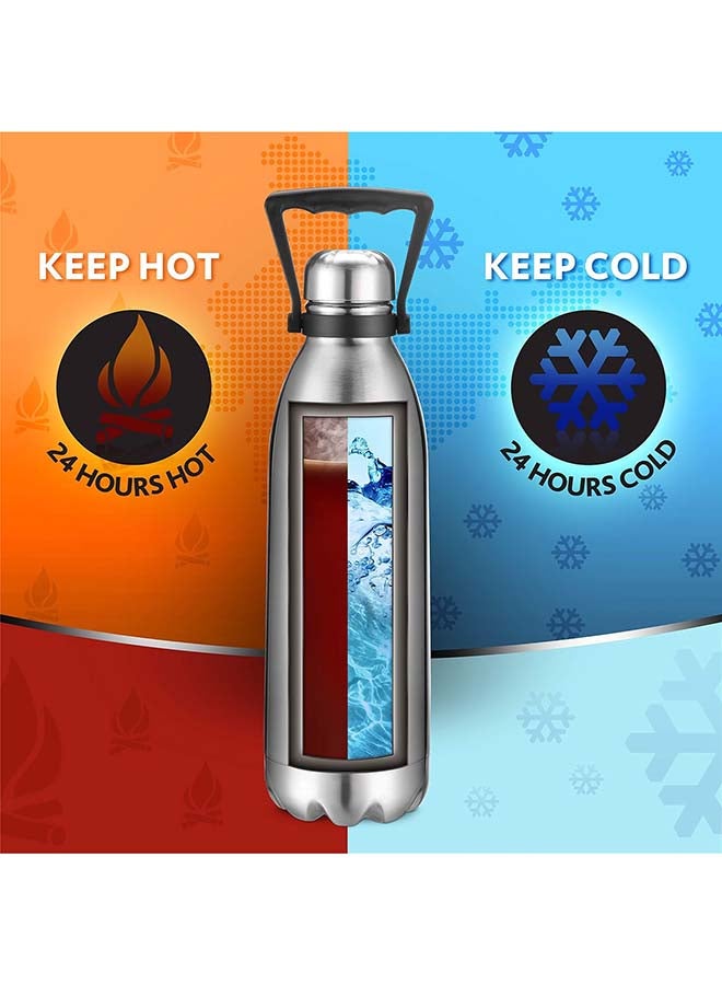 Borosil Vacuum Insulated Copper Coated Inner Bolt Water Bottle, Sports Bottle, Yoga Bottle, Outdoor, Portableleak Proof, Reusable Water Bottle Stainless Steel, 1.5 Ltr, Isfgbo1500S