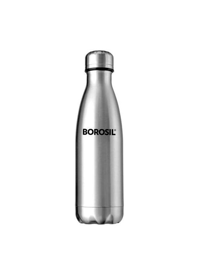 Borosil Vacuum Insulated Copper Coated Inner Bolt Water Bottle, Sports Bottle, Yoga Bottle, Outdoor, Portableleak Proof, Reusable Water Bottle Stainless Steel, 500 Ml, Isfgbo0500S
