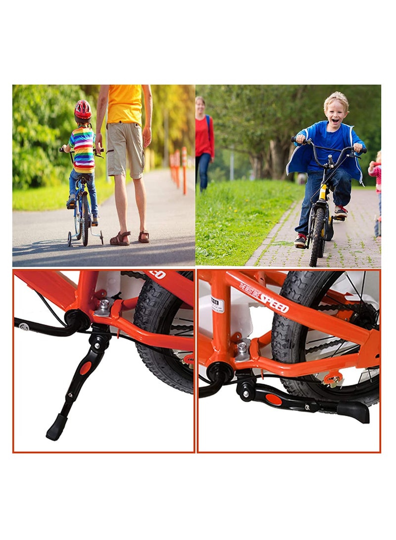 Kickstand for Kids Bike, Bicycle Kickstands Center Mount for 16 18 20 22 24 Inch Bicycles Adjustable Aluminum Alloy Kickstands for 16-18-20inch 18-20-22inch 22-24-26inch Mountain Bike