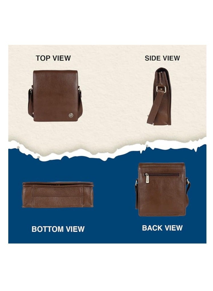 leather Messenger Slings Bag, Brushwood|SB1159