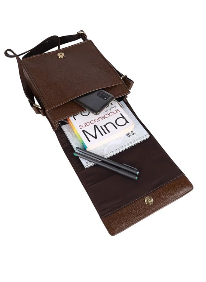leather Messenger Slings Bag, Brushwood|SB1159