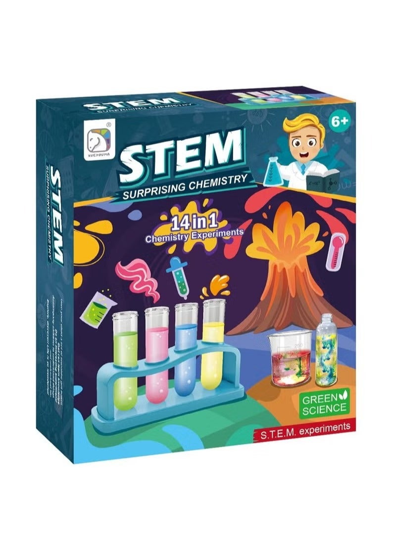14 in 1 Chemical Experiment - STEM Surprising Chemistry - Interactive Science Kit for Ages 8+