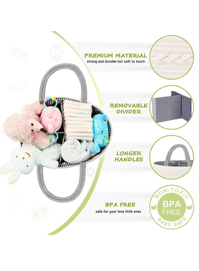 Baby diaper organizer, cotton cord diaper organizer, diaper changer diaper organizer, daycare storage organizer