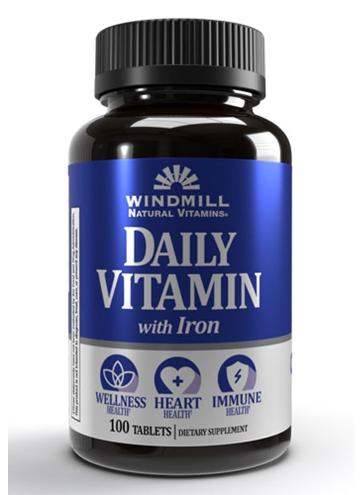 Windmill Daily Vitamin with Iron 100 Tablets 100 Servings 80g