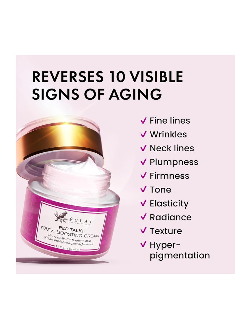 Collagen Anti Aging Face Cream with Patented Matrixyl-3000 & Argireline - 5x More Powerful w/ Pep-Boost Peptide Complex + 10 Antioxidants - Facial Wrinkle Day/Night Cream Face Moisturizer for Women