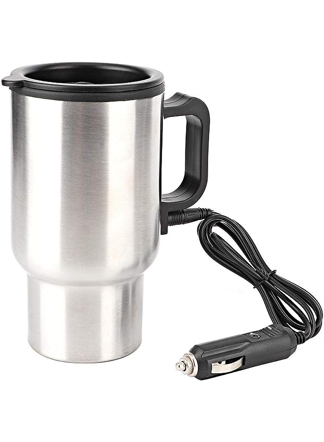 Stainless Steel Car Electric Heating Mug Drinking Cup Travel Kettle Water Boiler for Water Tea Coffee Milk