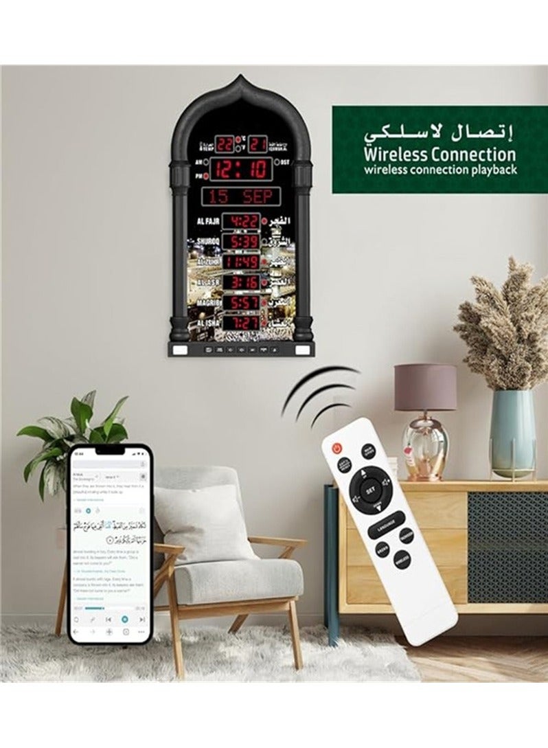 Digital LED Islamic Mosque Azan Prayer Clock for Home, Office, Hall and Mosque