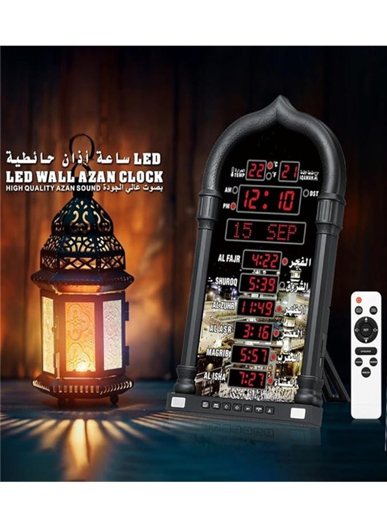 Digital LED Islamic Mosque Azan Prayer Clock for Home, Office, Hall and Mosque