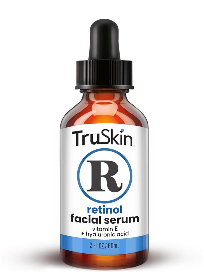 TruSkin Retinol Serum for Face – Gentle Anti-Aging Serum with Retinol, Hyaluronic Acid, and Vitamin E for A More Youthful Feel – Skin Care Made to Improve Fine Lines, Wrinkles, 2 fl oz