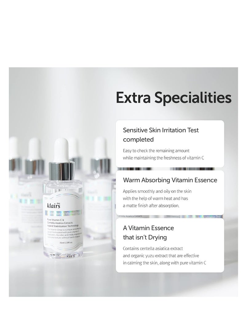 [DearKlairs] Freshly Juiced Vitamin Drop, 5% Hypoallergenic pure vitamin C serum, 35ml, 1.18oz | a potent skin rejuvenator, l ascorbic acid , antioxidant serum for face, korean skincare