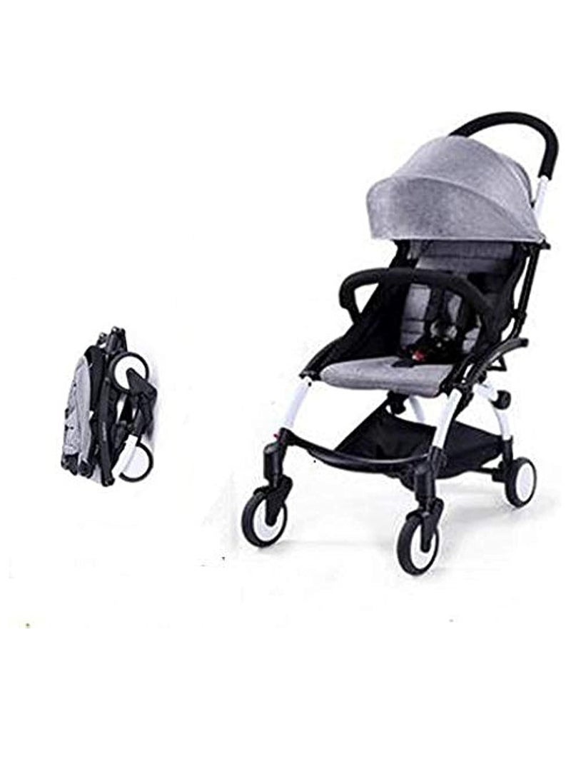 Baby Stroller Pram Babytime Compact Lightweight Jogger Carry-on Foldable Grey