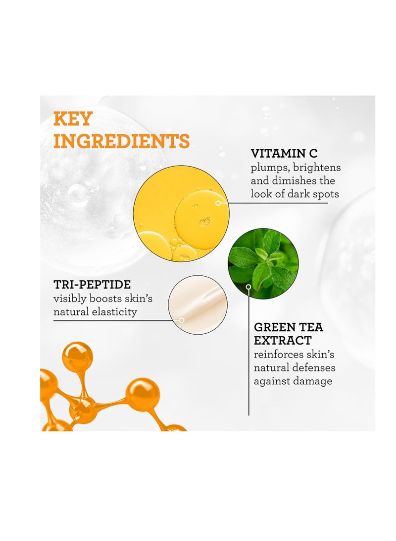 Bliss Tri-Peptide Brightening Moisturizer | Vitamin C & Squalane | Hydrating Anti-Aging Face Cream for Radiant Skin | Clean Vegan & Cruelty Free 1.7 fl oz