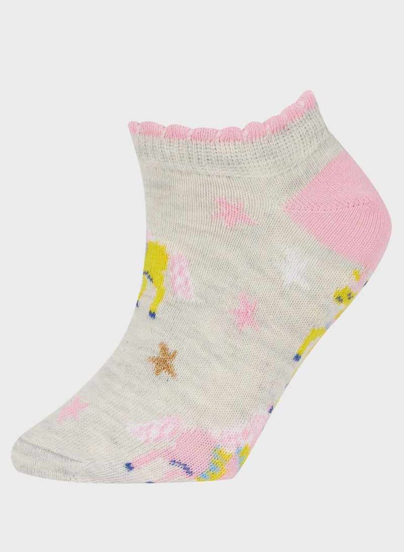 Girls 7-Pack Cotton Booties Socks
