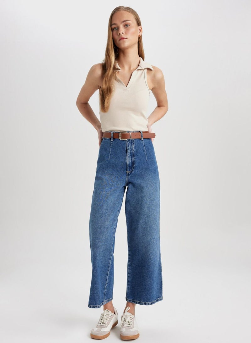 Culotte Fit Jean Trousers