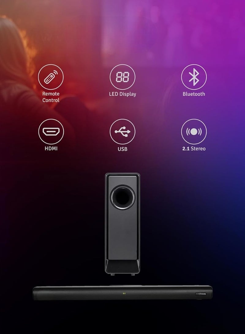 Soundbar With Wireless Subwoofer Bluetooth And LED Display 240W for home theater eid gift birthday gift