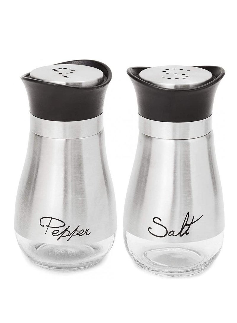 2 pcs stainless steelSalt and Pepper Shakers