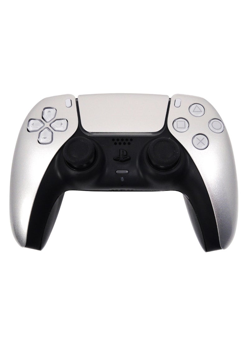 CRAFT by MERLIN PAINTED PLAY STATION 5 DUAL SENSE WIRELESS CONTROLLER METALLIC SILVER