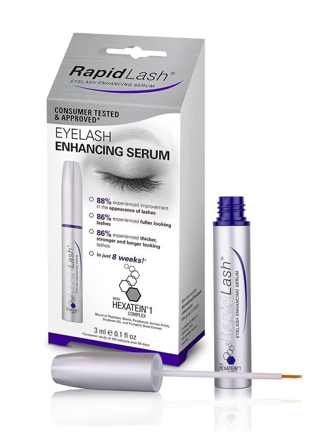 Eyelash Enhancing Serum With Hexatein 1 Complex, Promotes Appearance of Longer And Thicker Eyelashes,Eradicates Signs of Fatigue And Illuminates The Eye Area,Can Easily Be Worn Alone or Under Makeup