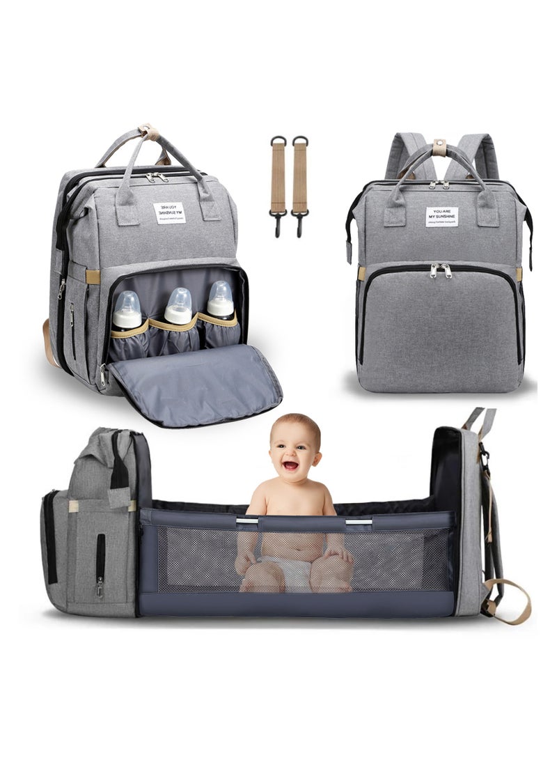 Bag Backpack, Large Diaper Baby Bag With Changing Station For Travel With Insulated Milk Bottle Pocket