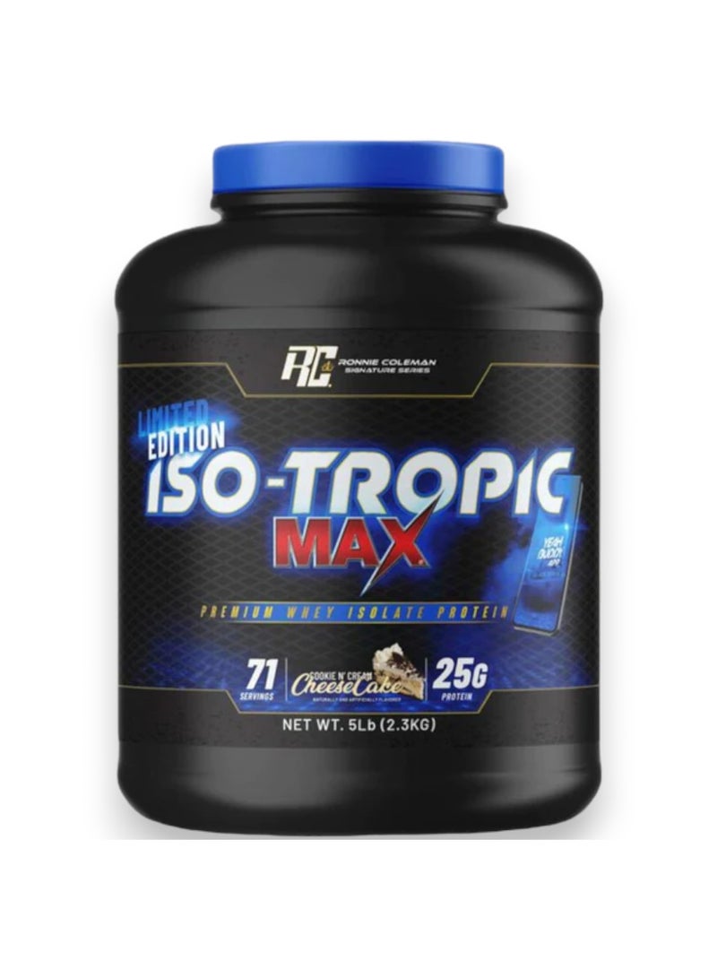 ISO-Tropic Max, Premium Whey Isolate Protein, Cookies & Cream Cheese Cake Flavour, 5lb
